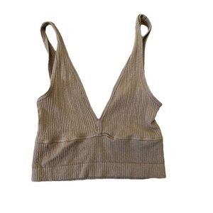 Urban Outfitters - Out From Under Brown Ribbed Crop Top | Size XS/S